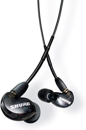 Навушники-вкладиші Shure SE215-K, чорний, звукоізоляція, змінний кабель, динамічні баси