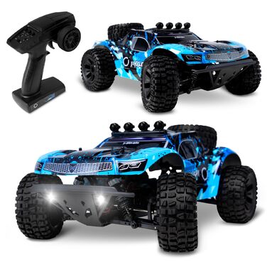 Overmax Hooligan RC 1:10 - Повнопривідний радіокерований автомобіль 35 км/год, 100 м, 2x1800 mAh, IPX5, LED, Металевий привід