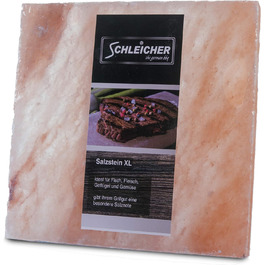 Соляний камінь для барбекю Schleicher BBQ XL - набір з 2 шт. , 20x20x2,5 см, кришталева сіль, для гриля та духовки