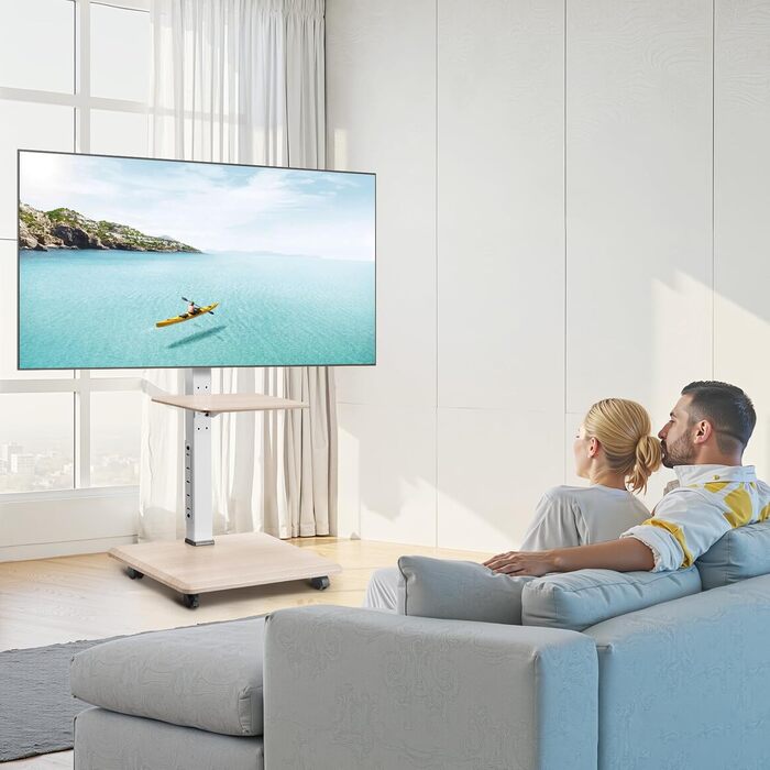 Підставка для телевізора VEVOR, поворотна, для телевізорів 81-178 см, до 40 кг, з полицею, для спальні/вітальні