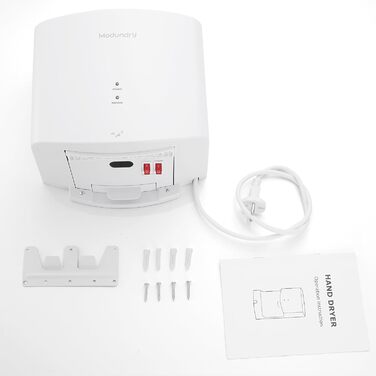 Компактний автоматичний електричний сушар для рук настінний для дому та комерційних приміщень (білий)