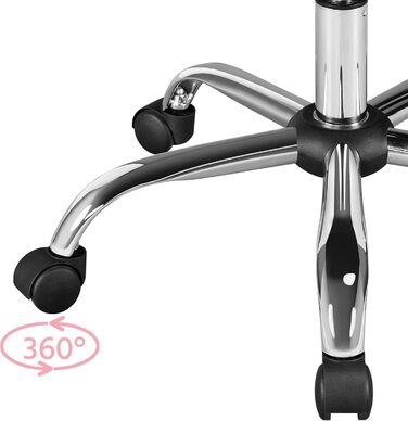 Крісло офісне Yaheetech ергономічне з підлокітниками, для дому та офісу, на коліщатках, рожеве