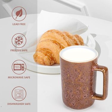 Набір кавових чашок EYMPEU 4 шт., 450 мл, дизайн 