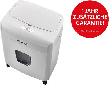 Шредер Dahle ShredMATIC 90 з автоподачею паперу (90 аркушів, P-4, шредер частинами, без масла та обслуговування, автоматичний втягувач) світло-сірий/сірий, рівень безпеки P4, 90 аркушів