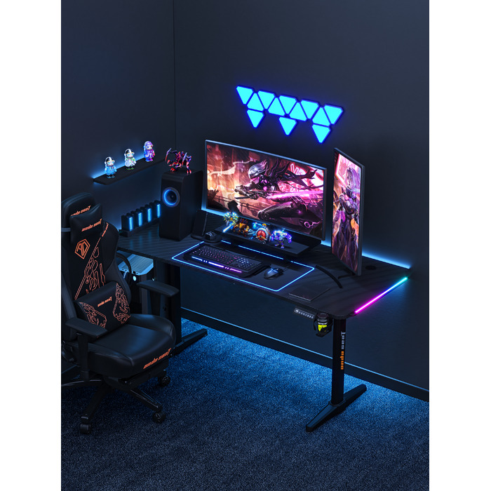 Комп’ютерний стіл з електрорегулюванням висоти Anda Seat Terminator RGB Black
