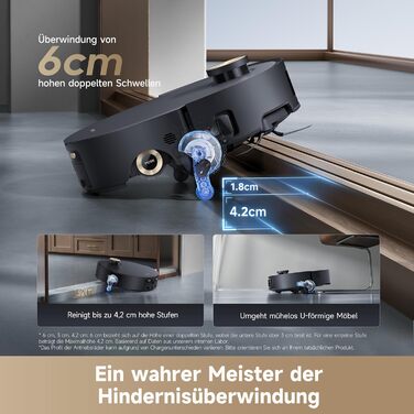 Робот-пилосос Dreame Aqua10 Roller: потужність 30000Pa, самоочищення, автоматичне випорожнення, керування голосом, чорний