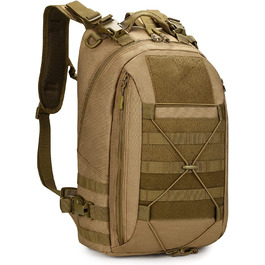 Похідний міні-рюкзак HUNTVP 15 л тактичний водонепроникний коричневий