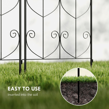 Набір з 2 шт. шпалер для в'юнких рослин з птахами. Садові шпалери для овочів, лози, квітів. Металева сітка, 50 x 150 см, чорний колір.