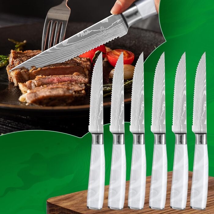 Набір кухонних ножів Fullhi 14 предметів у бруску з точилкою: кухонні ножі, ножі для стейку, багатокольорові ручки. Чудовий подарунок для чоловіків та жінок.