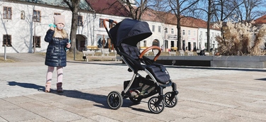 Дитячий візок PETITE&MARS Cross, колір: Антрацит Блю