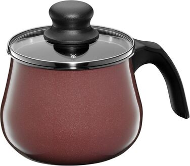 Каструля WMF Fusiontec Mineral Milchtopf з кришкою Gladeckel 12 см, для приготування молока, індукційна, з високотехнологічної кераміки, термостійка, стійка до подряпин (червона)