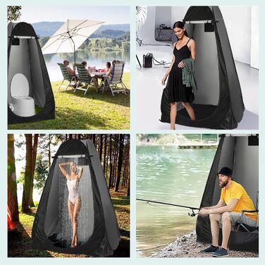 Складаний туалетний намет Trintion: портативна душова та роздягальня з UV-захистом для кемпінгу, пляжу та відпочинку на природі, з сумкою для перенесення