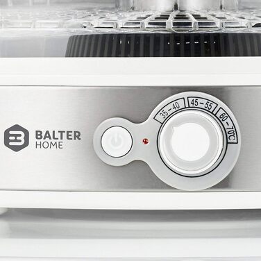 Дегідратор Balter Seco 380 Вт, 35-70 C, 5 рівнів, регулятор температури, без бісфенолу А, сушарка для фруктів