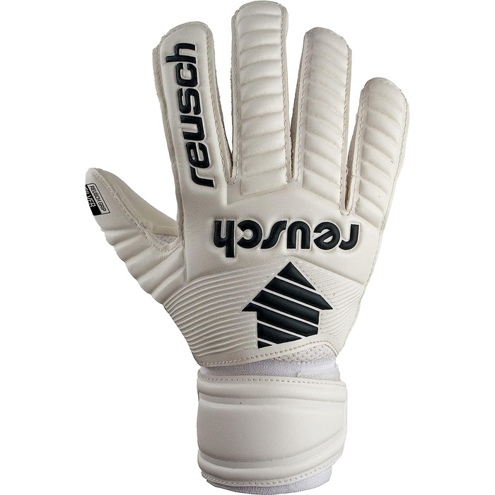 Молодіжні воротарські рукавички Reusch унісекс Legacy Arrow Silver Junior з дуже хорошим захопленням і зовнішнім швом 5 білого кольору