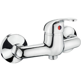 Однорідний змішувач 'Anza' з латунним корпусом – хромований – 1/2 дюйма, для підключення до душу / Змішувач для ванни / Настінний змішувач для ванни – SA932