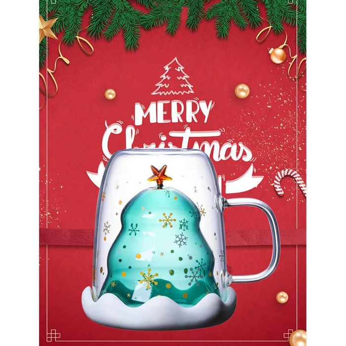 Чашки для кави ізольовані кружка з ведмедем і кішкою, чашка (L, Різдвяна чашка)