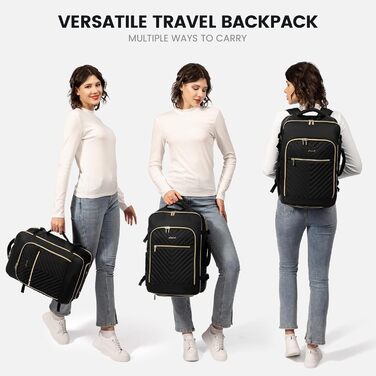 LOVEVOOK Рюкзак для ручної поклажі 40L, жіночий, для подорожей, великий, сумка-валіза, рюкзак для ноутбука 17.3