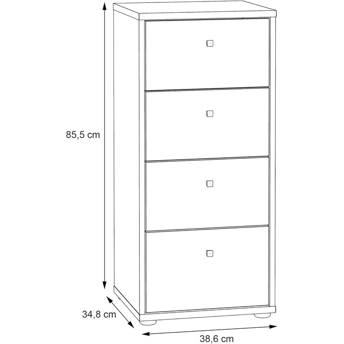 Книжкова шафа Newroom Shelf Artisan Oak Modern - 73.7x85.5x34.8 см (ШxВxГ) - Шафа з стоячою полицею - Lucius.Sixteen Кабінет Вітальня (02- Комод V3)