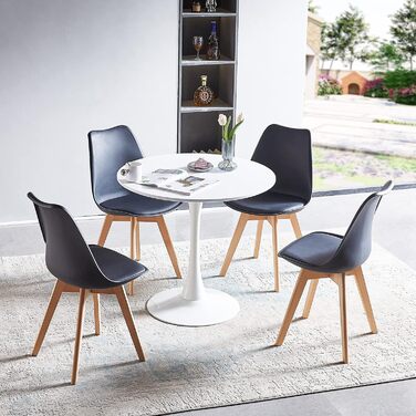 Круглий обідній стіл для кухні, вітальні, балкону. Діаметр 70 см, білий.