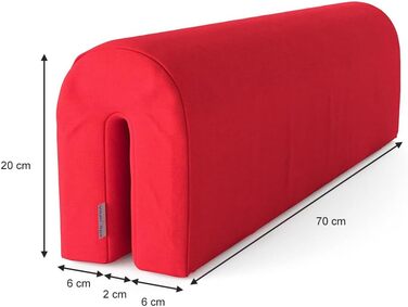 Бортик для ліжечка Bettumrandung 70x20 см, червоний - захист для безпечного сну дитини