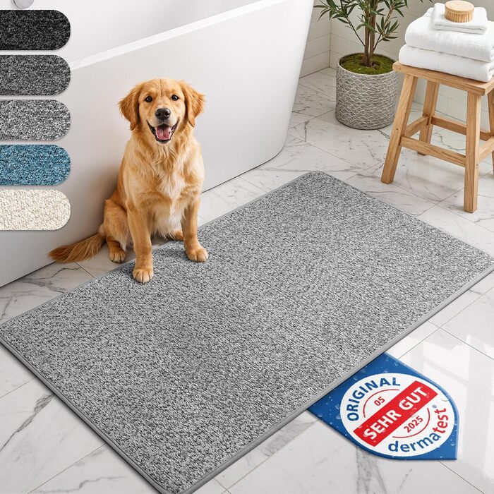 Килимок для ванної кімнати сірого кольору, антиковзкий, швидковисихаючий, 50x80 см