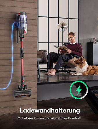 Бездротовий акумуляторний пилосос Ultenic U16 Flex: 550W, 50000Pa, 60 хв роботи, сенсорний екран, труба-кліпса, док-станція, антизаплутування для твердих поверхонь, килимів та шерсті тварин