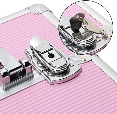 Косметичка Yaheetech 4 в 1: великий органайзер для косметики, ювелірних виробів та інструментів перукаря (рожевий)