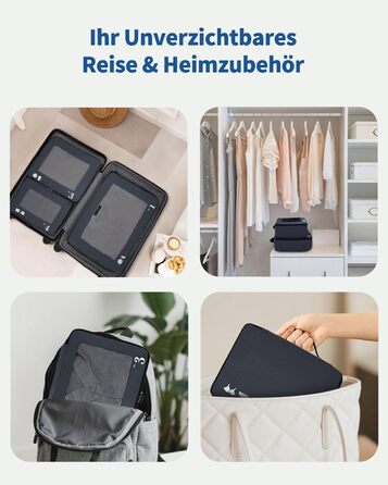 Набір органайзерів для валізи ECOHUB, 7 предметів, дорожні пакувальні куби з рецикльованого PET, темно-синій