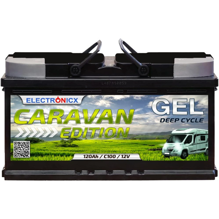 Акумулятор 12V120Ah GEL для сонячних батарей Caravan Edition, човнів, автофургонів, кемпінгу