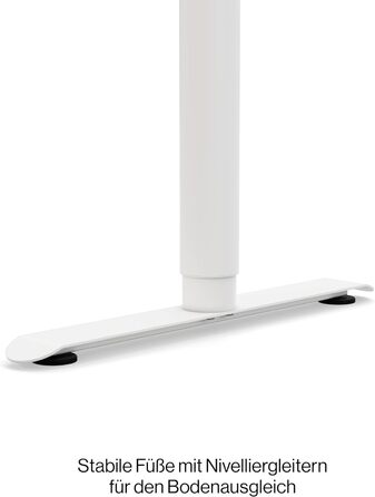 Стол Yaasa Frame Basic S: Регульована висота, USB-порт, телескопічний механізм, блокування клавішами (білий)