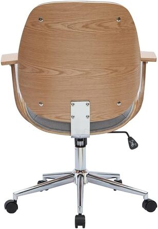 Офісне крісло Miliboo Yorke з світло-сірого матеріалу