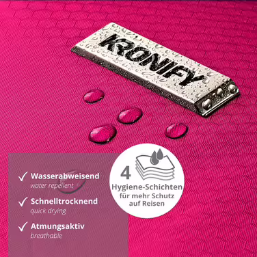 Велика підвісна преміум косметичка KRONIFY з дзеркалом, рожевого кольору, для жінок і чоловіків, органайзер для ванної з гачком