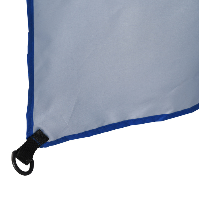 Сонячний парасолька Strandschirm із захистом від сонця та бічною стінкою, пляжний, поліестер, блакитний, 2,2 x H2,2 м