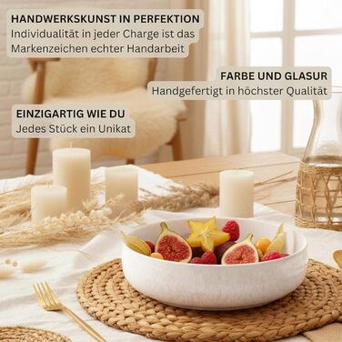 Набір чашок SÄNGER 4 шт. для кави та чаю, 300 мл, ручна робота, кераміка, набір для 4 осіб, кремовий колір, пісочна текстура, PREMIUM COLLECTION
