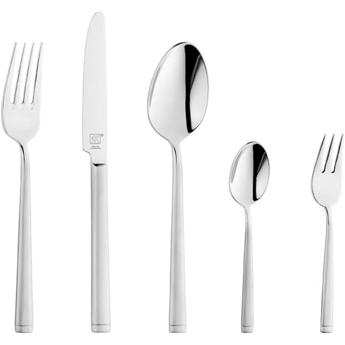 Набір столових приборів ZWILLING Senses 68 предметів, на 12 осіб, з нержавіючої сталі 18/10, матовий, сріблястий, придатний для миття в посудомийній машині