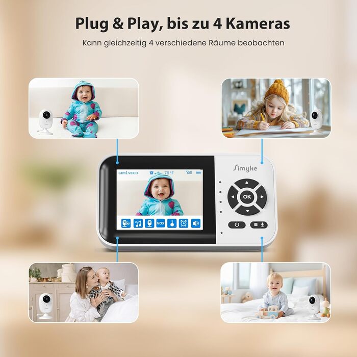 Інтелектуальний відеоніяня для дітей з дисплеєм 2.8