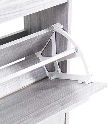 Стеллаж для взуття BAKAJI з МДФ, 4 дверцята, компактний, 63x24x150 см, зелений та дуб