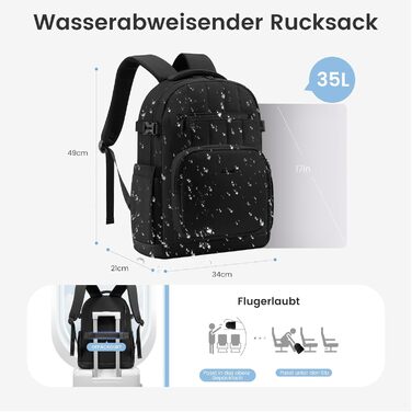 LOVEVOOK Рюкзак для жінок, водонепроникний шкільний рюкзак для підлітків, легка сумка-мішок з відділом для ноутбука, рюкзак для жінок, рюкзак для вчителів, школи, університету, офісу, роботи (17,3 дюйми, чорний)