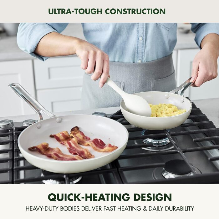 Сковорода GreenPan Nova, 20.3 см, індукційна, з алмазним покриттям, без PFOA та PFAS, керамічне антипригарне покриття, придатна для миття в посудомийній машині та випікання в духовці