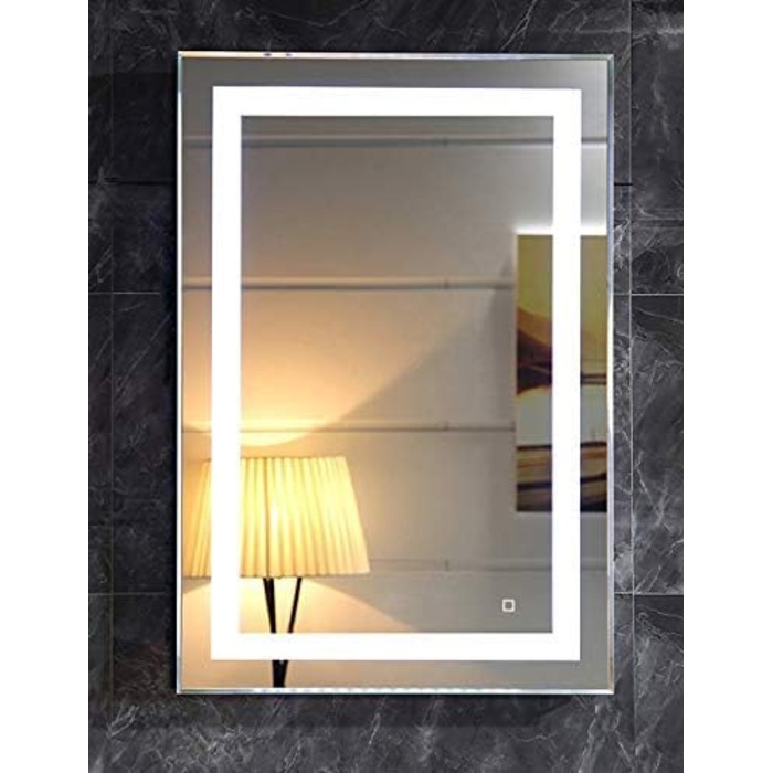 LED дзеркало Badspiegel GS084N з підсвічуванням (80 x 60 см, сенсорний вимикач, холодне біле світло)