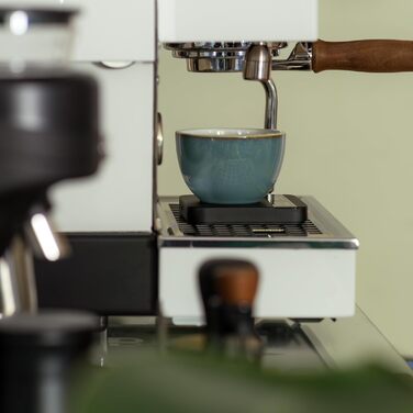 HOMEBERLIN® Barista Pro: Набір кавових чашок капучіно 200мл - Преміум набір з якісного фарфору. 4 сучасні чашки з підставками, ручної роботи, глазуроване сіре покриття