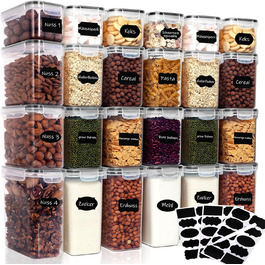 Набори контейнерів для зберігання CALIYO з кришкою, 24 шт. - герметичні, для продуктів, BPA Free