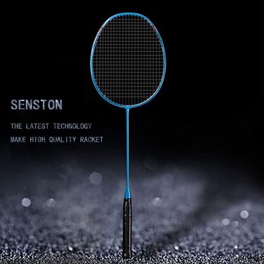 Надлегка ракетка для бадмінтону Senston N80 Carbon з кишенею для ракетки (синій)