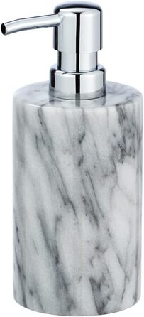 Диспенсер для мила WENKO Onyx Marble - Дозатор рідкого мила, дозатор засобу для миття посуду, мармур, 7,5 x 18 x 8,5 см, білий
