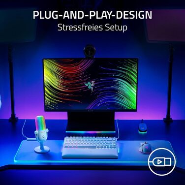 Мікрофон Razer Seiren V3 Mini USB - компактний, з LED-індикатором та функцією Tap-to-Mute