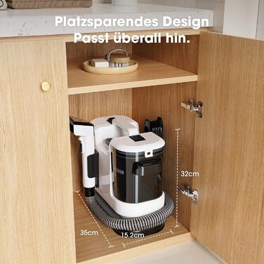 Наклепник для килимів та меблів 450W з потужністю всмоктування 13500Pa, білий. Ідеально для килимів, диванів, меблів, сходи, автомобіля та виведення плям. Великий бак та довгий кабель.