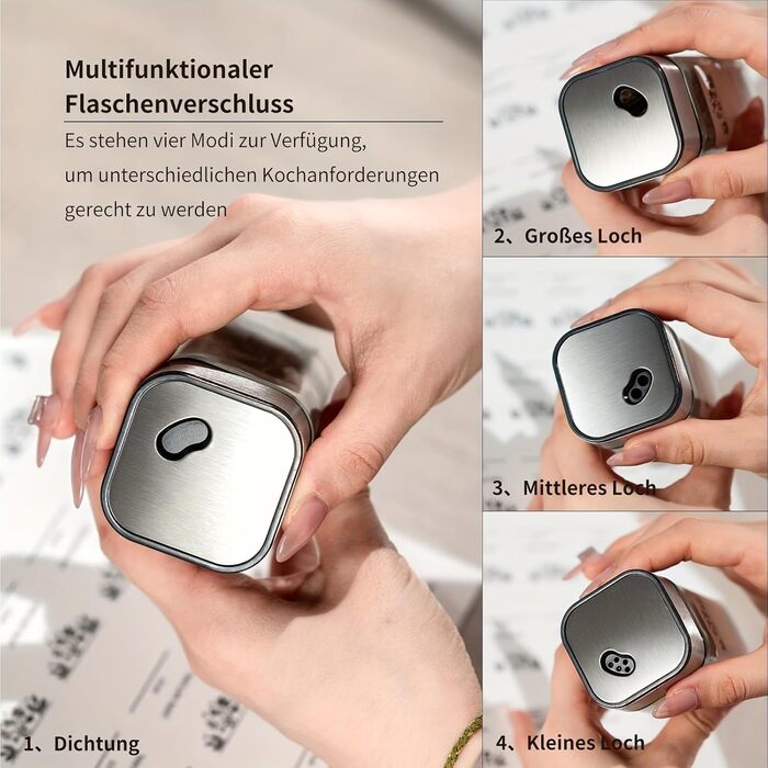 Набір банок для спецій Miorkly з кришками-обертами та полицею [24 x 120 мл] - Органайзер для спецій у ящик, полиця для спецій з банками, сріблястий, 24 шт.