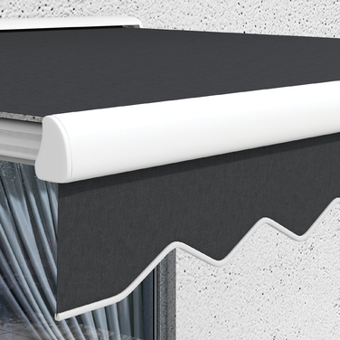 Електричний тент Outsunny Folding Arm 2,5x2 м з ручною рукояткою та дистанційним керуванням Настінний алюмінієвий навіс від сонця в сірому кольорі