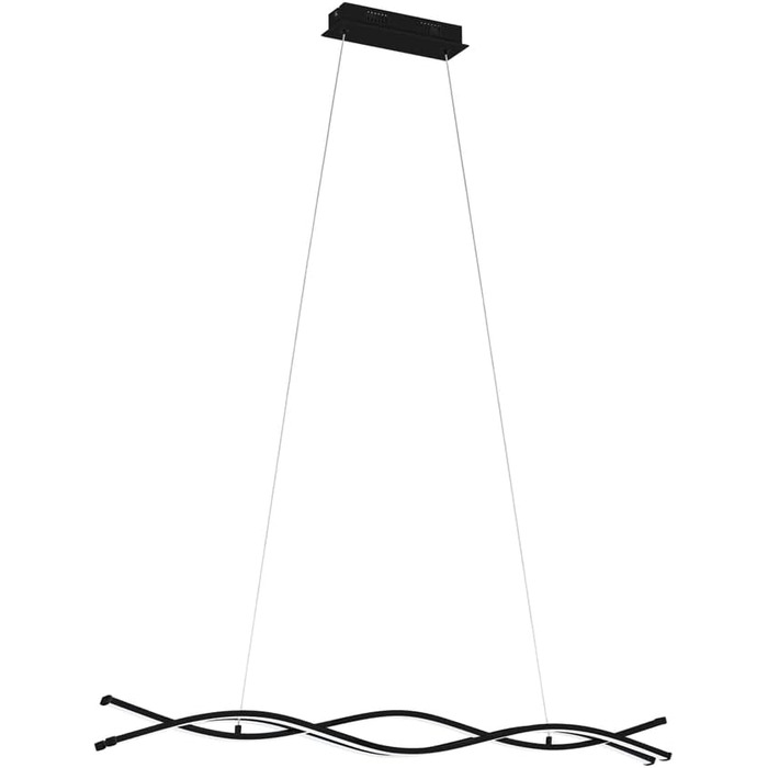 Світлодіодний підвісний світильник EGLO Lasana 3, підвісний світильник з 3 полум'ям, підвісний світильник зі сталі та пластику, підвісний світильник у чорному, білому кольорі, підвісний світильник для вітальні, теплий білий