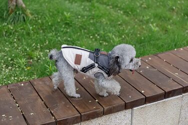 Шерсть для собак Lairle Winter Dog Coat водонепроникна, з шлейкою для маленьких/середніх собак, розмір L, біла